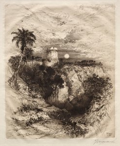 برج كورتيس ، 1883. بواسطة توماس موران