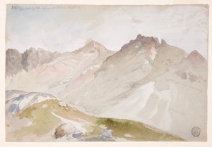 رسم، الطرف العلوي لوادي ليتل كوتونوود كانيون، سلسلة واساتش، بالقرب من أوغدن، يوتا، 13 أغسطس 1879 بواسطة توماس موران
