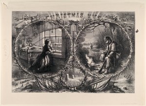 نشرت ليلة عيد الميلاد Harpers Weekly ، 3 يناير 1863 ، 1863. بواسطة توماس ناست