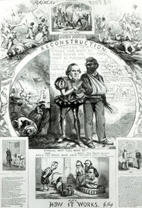 إعادة الإعمار وكيف يعمل ، من المجلد "Harpers Weekly" ، المجلد 10،1866 (مطبوع بالوزن الثقيل) بواسطة توماس ناست