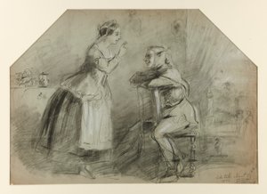 امرأة ومهرج (؟) بواسطة Thomas Nast