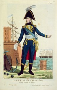 لويس أنطوان دي بوربون (1775-1844) دوق أنغوليم (نقش ملون)