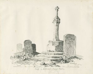 Cross in Biddulph Churchyard: الرسم بالقلم الجاف والحبر بواسطة توماس بيبلو وود