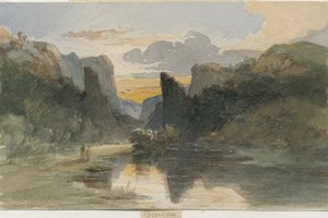 Dovedale - مناظر طبيعية: لوحة ألوان مائية ، بدون تاريخ [القرن التاسع عشر] بواسطة توماس بيبلو وود