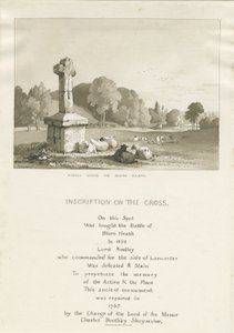 Drayton-in-Hales - &39;Audley Cross on Blore Heath&39;: رسم بني داكن بواسطة توماس بيبلو وود