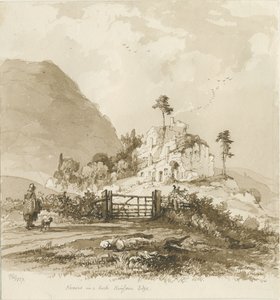 كينفر إيدج: رسم بني داكن ، 1837 بواسطة توماس بيبلو وود