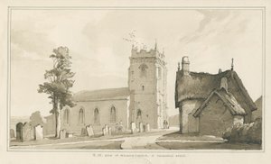 كنيسة ميلويتش وبيت الكاهن: الرسم بالقلم الجاف والغسيل ، و [؟ 1838] (رسم) بواسطة توماس بيبلو وود