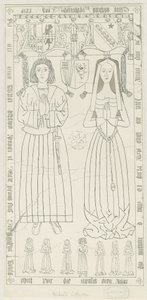 كنيسة بنكريدج - قبر ريتشارد ليتلتون: الرسم بالقلم الجاف والحبر ، و [1842-1845] (رسم) بواسطة توماس بيبلو وود