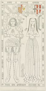 كنيسة بنكريدج - قبر ويليام وينسبري: الرسم بالقلم الجاف والحبر ، و [1842-1845] (رسم) بواسطة توماس بيبلو وود