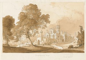 "قاعة Thickbroom" [قاعة مانلي]: رسم غسيل بني داكن ، 1837 بواسطة توماس بيبلو وود