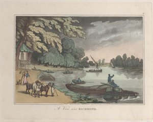 منظر بالقرب من ريتشموند ، من اسكتشات من الطبيعة ، 1822. ، 1822. المؤلفون: توماس رولاندسون ، جوزيف قسطنطين ستادلر.