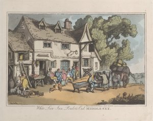 نزل وايت ليون. بوندرز إند ، ميدلسكس ، من اسكتشات من الطبيعة ، 1822. ، 1822. المؤلفون: توماس رولاندسون ، جوزيف قسطنطين ستادلر.