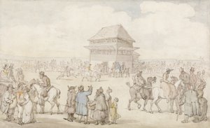 اجتماع سباق مزدحم ، حوالي 1805-10 (قلم حبر وحبر و - ج على ورق) بواسطة توماس رولاندسون