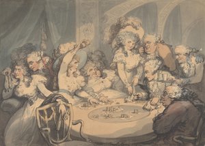 طاولة ألعاب في ديفونشاير هاوس ، 1791. بواسطة توماس رولاندسون