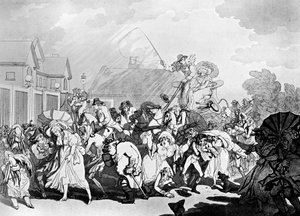 صرخة مفاجئة في هايد بارك ، c1791. بواسطة توماس رولاندسون