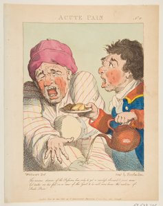 الألم الحاد Le Brun Travested ، أو كاريكاتير العواطف ، 21 يناير 1800. بواسطة توماس رولاندسون
