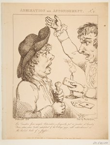 إعجاب مع دهشة Le Brun Travested ، أو كاريكاتير العواطف ، 21 يناير 1800. بواسطة توماس رولاندسون