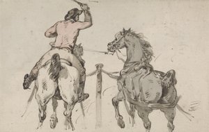 بوستيليون إنجليزي ، حوالي عام 1785 (جرافيت وقلم وحبر و - ج على ورق) بواسطة توماس رولاندسون