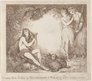 بطاقة أبولو وليرا ودافني التجارية توضح ماريان ، أوبرا ، 1797-99 ، 1797-99. بواسطة توماس رولاندسون