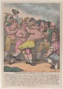 وصف مباراة ملاكمة بين وارد وكويرك لـ 100 جينيز في كل جانب ، مارك ... ، 1 مارس 1812. بواسطة توماس رولاندسون