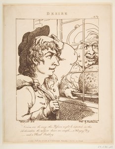رغبة Le Brun Travched ، أو كاريكاتير العواطف ، 20 يناير 1800. بواسطة توماس رولاندسون