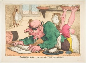 عشاء في Drest in the Neatest Manner ، أكتوبر 1811. بواسطة توماس رولاندسون