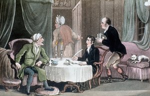 دكتور النحو يصنع وصيته ، c1816 بواسطة توماس رولاندسون