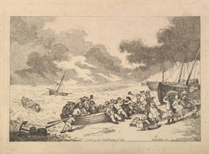 الانطلاق من Brighthelmstone إلى Diepp [e] من ، تقليد الرسومات الحديثة ، 1787. بواسطة توماس رولاندسون