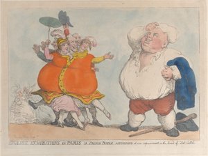 المعارض الإنجليزية في باريس أو الفرنسيون مندهشون من تحسننا في سلالة ... ، 1812. بواسطة توماس رولاندسون