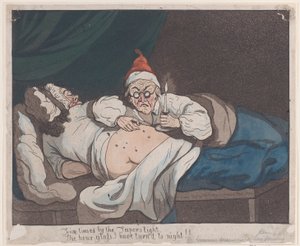 خمس مرات بضوء Taper ، الساعة الزجاجية التي استدرت بها إلى الليل! ، 1793. ، 1793. بواسطة توماس رولاندسون