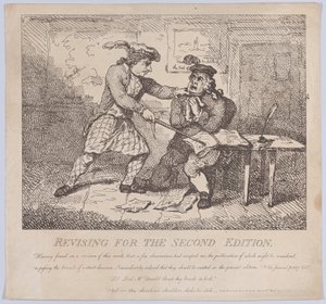 Frontispiece ، مراجعة للطبعة الثانية الجميلة الرائعة Boswell ، P ... ، 15 يونيو 1786. بواسطة توماس رولاندسون