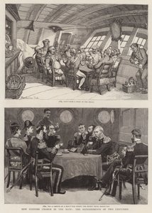 كيف تتغير الجمارك في البحرية ، ومرطبات قرنين بواسطة Thomas Rowlandson