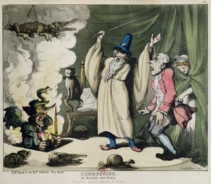 التواضع أو رفع الشيطان ، 1800 (لون ليثو) بواسطة Thomas Rowlandson