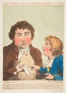 الفرح مع الهدوء Le Brun Travested ، أو كاريكاتير العواطف ، 21 يناير 1800. بواسطة توماس رولاندسون