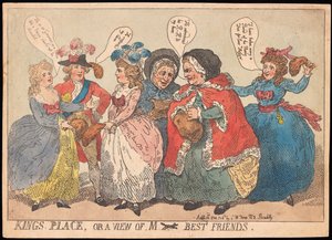 Kings Place ، أو وجهة نظر M ---- Best Friends ، pub. 1784 (نقش ملون) بواسطة توماس رولاندسون