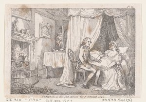 تحاول الليدي بوبي إغواء يوسف الطاهر ، من مغامرات جوزيف أندرو ... ، 1792. بواسطة توماس رولاندسون