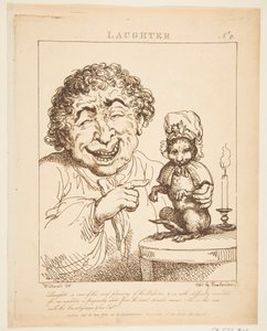 ضحك Le Brun Travched ، أو كاريكاتير العواطف ، 21 يناير 1800. بواسطة توماس رولاندسون