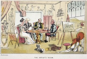 Le Dans un atelier d'artiste - في "" جولات دكتور Syntax الثلاث: بحثًا عن العزاء الخلاب والزوجة "" بقلم ويليام كومب ، إيل. رولاندسون بواسطة توماس رولاندسون