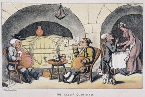 Le Dans un cellar ou un cave - في "" ثلاث جولات لـ Doctor Syntax: بحثًا عن العزاء الرائع والزوجة "" بقلم ويليام كومب ، مرض. رولاندسون بواسطة توماس رولاندسون