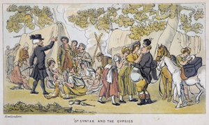 Le Decteur et les Gypsies (ou Romanichels) - في جولات "" Doctor Syntax الثلاث: بحثًا عن العزاء الرائع والزوجة "" بقلم ويليام كومب ، مريض. رولاندسون بواسطة توماس رولاندسون