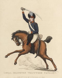 سلاح الفرسان التطوعي المخلص في Islington ، c.1799 (ألوان مائية) بواسطة توماس رولاندسون