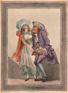 شهوة وأفاريس ، حانة. 1788 (نقش ملون) بواسطة توماس رولاندسون