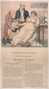 Melpomene in the Dumps ، أو مسرحية الطفل التي دافع عنها Theatrical Monarchs ، 1804. ، 1804. بواسطة توماس رولاندسون