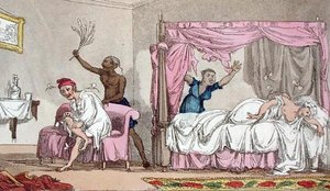 البؤس في الهند ، من The Grand Master ، أو Adventures of Qui Hi؟ في هندوستان. A Hudibras Poem in Eight Cantos by Quiz '، بقلم ويليام كومب (1741-1823) نشره توماس تيج ، لندن بواسطة توماس رولاندسون