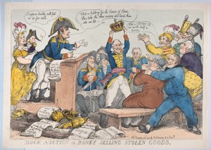 مزاد وهمي أو بوني يبيع البضائع المسروقة ، 25 ديسمبر 1813. ، 25 ديسمبر 1813. بواسطة توماس رولاندسون