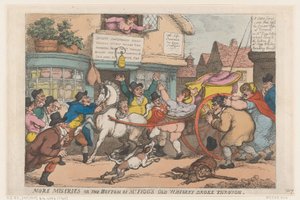 المزيد من البؤس: الجزء السفلي من الويسكي القديم للسيد فيج انكسر ، 1807. ، 1807. بواسطة توماس رولاندسون