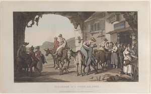 متع من Poste Aux Ânes ، من مجلة الرحلات العاطفية في مقاطعة بروفين الجنوبية ... ، 1821. بواسطة توماس رولاندسون