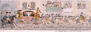 موكب الملك جورج الثالث والملكة شارلوت إلى كاتدرائية القديس بولس ، لندن ، 1789 بواسطة توماس رولاندسون