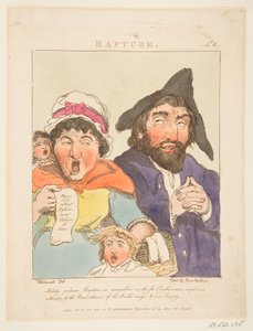 Rapture Le Brun Travested ، أو كاريكاتير العواطف ، 21 يناير 1800. بواسطة توماس رولاندسون