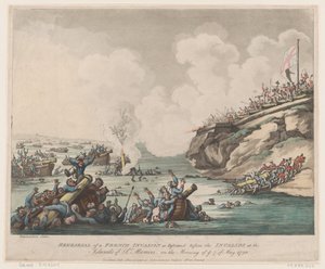 بروفة للغزو الفرنسي كما تم إجراؤه قبل المعاقين في جزر ... ، 18 مايو 1798. بواسطة توماس رولاندسون